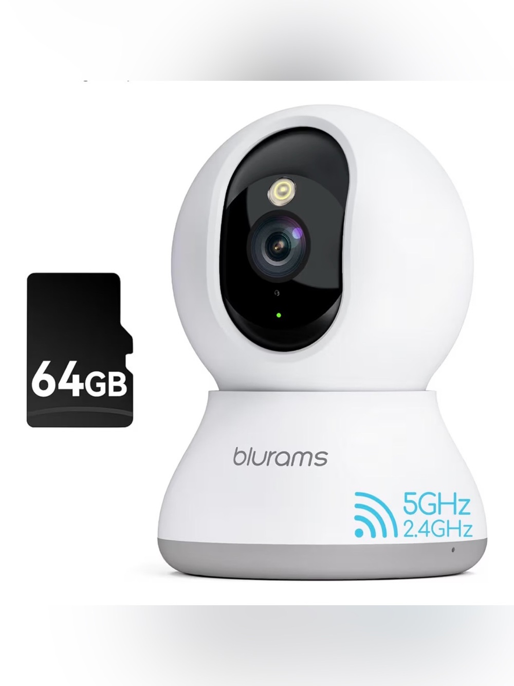 Blurams White Home Security Camera - WiFi Indoor Cam